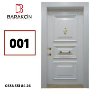 001 Beyaz Lake Çelik Kapı 90x200