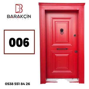 006 Kırmızı Lake Çelik Kapı