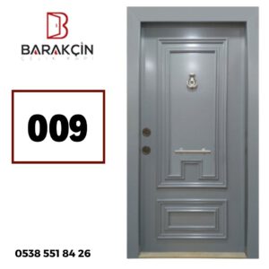 009 Gri Çelik Kapı 90x200